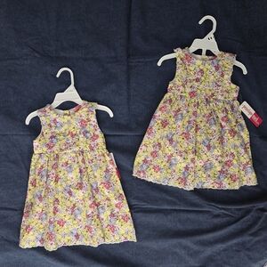 Penelope Mack Floral Kids Dress - Pink and Yellow, 2 For The Price Of 1